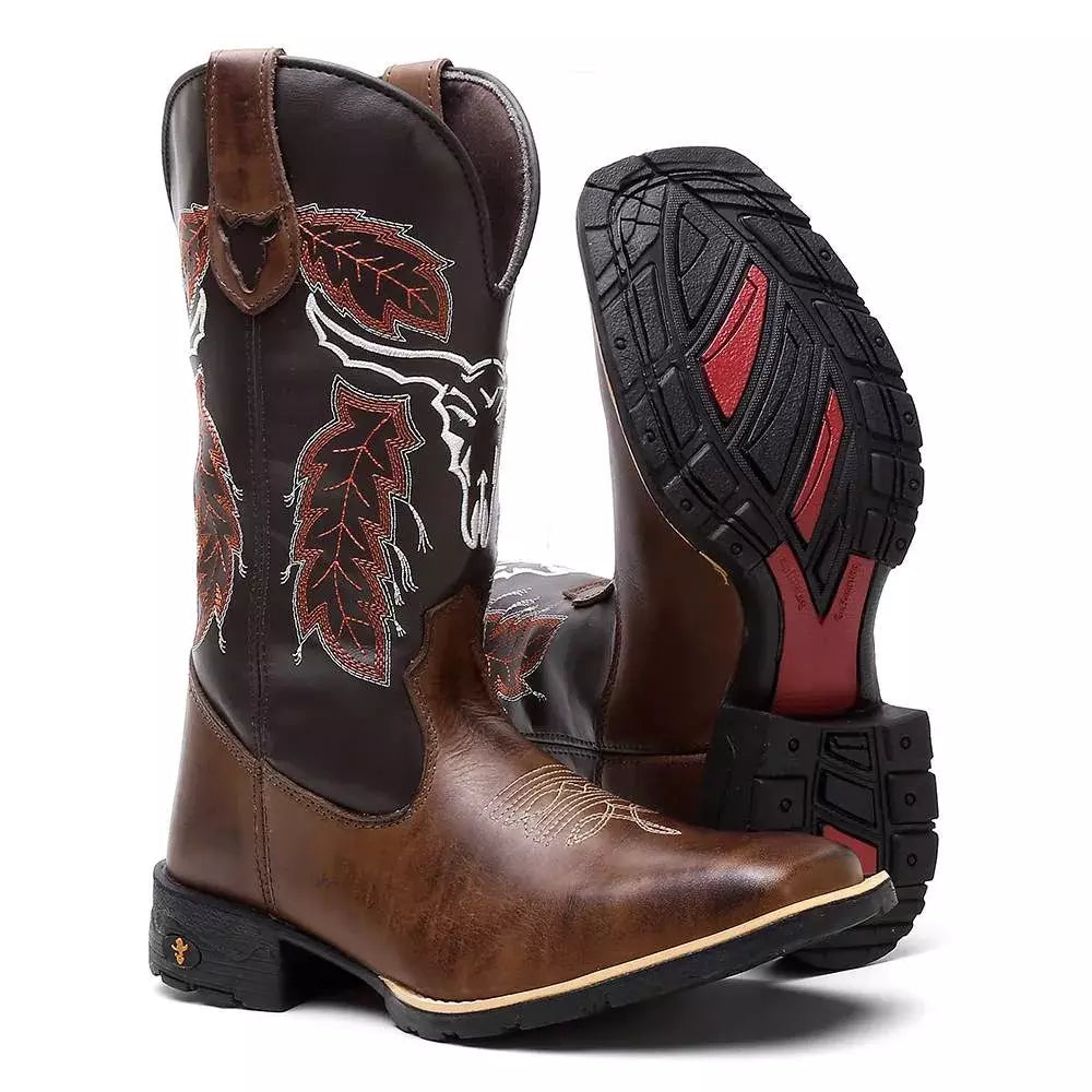 Bota Texana Masculina "Cara de Boi"