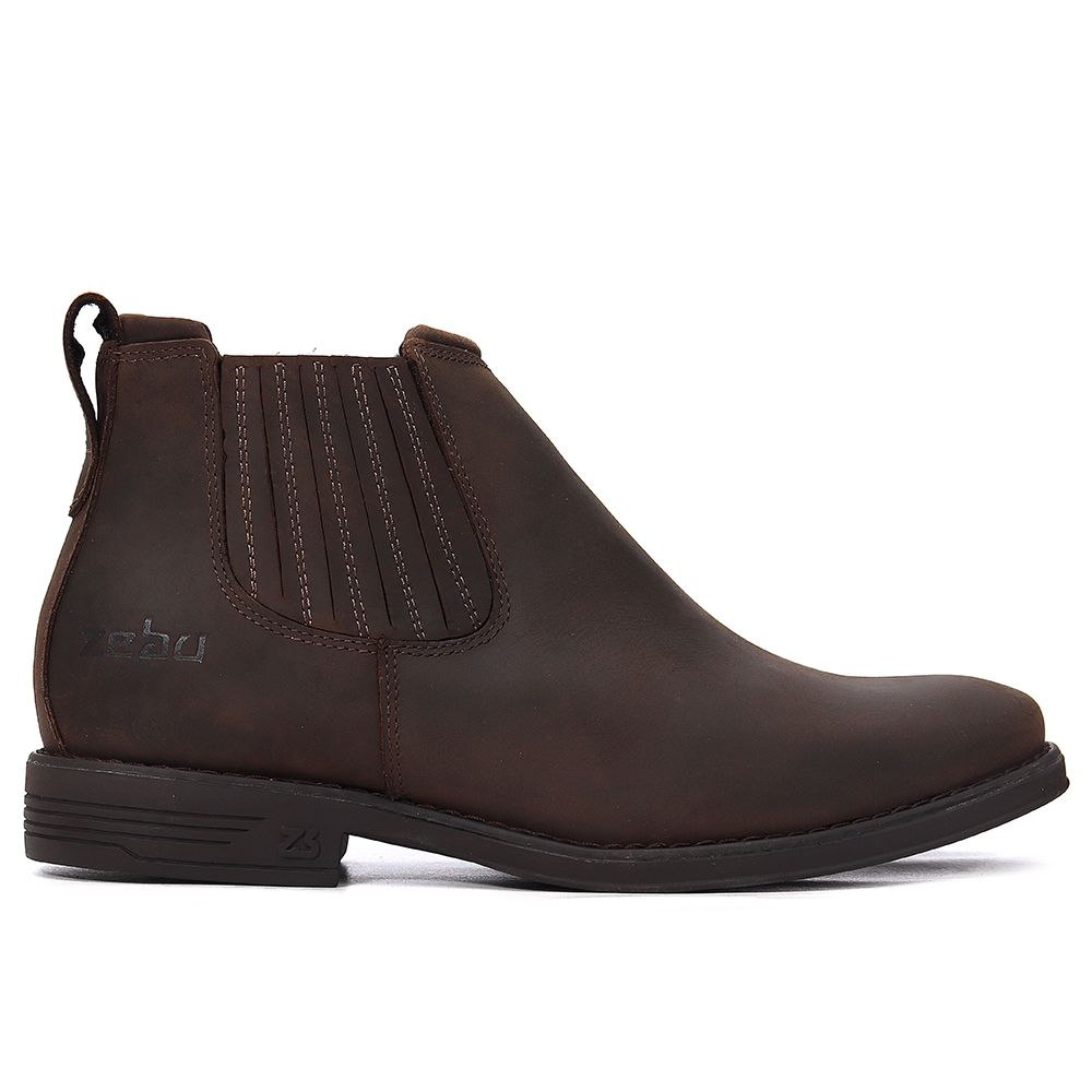 Botina Couro Graxo Gel - Confortável e Resistente Estilo Country Autêntico + Brindes