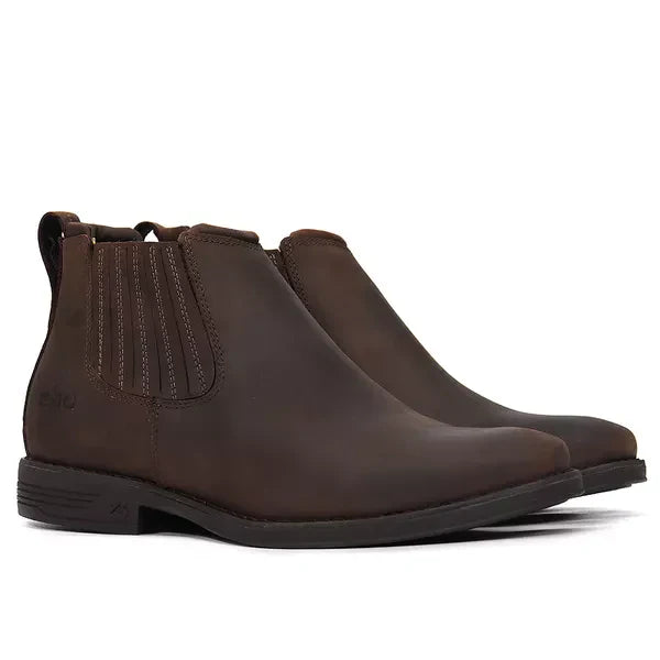 Botina Couro Graxo Gel - Confortável e Resistente Estilo Country Autêntico + Brindes