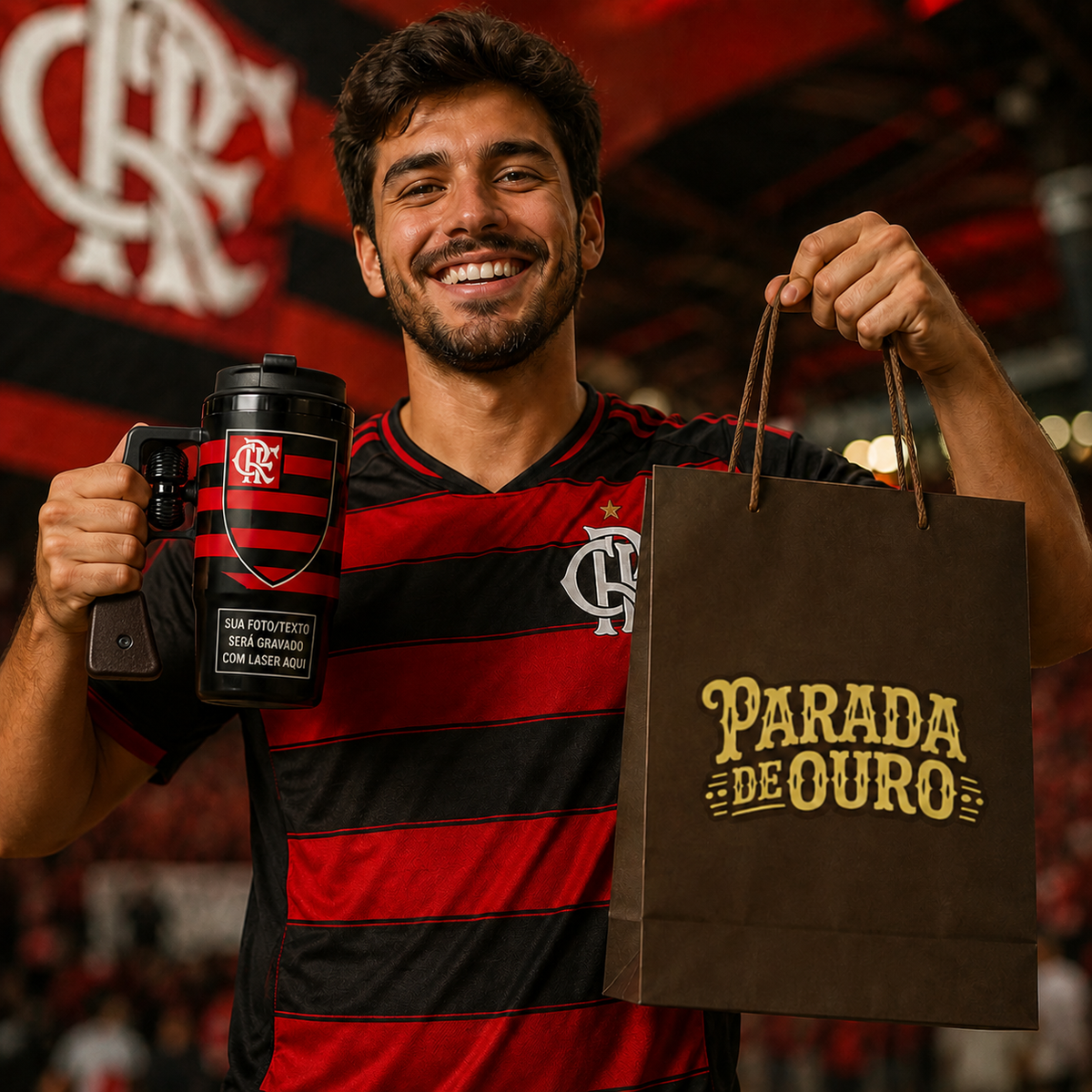 Caneca Térmica Rústica - ESCOLHA AQUI SEU TIME