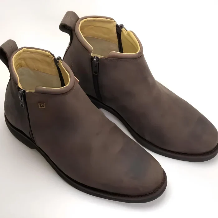 Bota Masculina em Couro ZS - (Palmilha Ortopédica) + Brindes