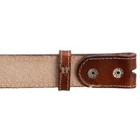 Cinto Country de Couro Genuíno - Fivela Muladeiro Destacável (Promoção Black do Campo)