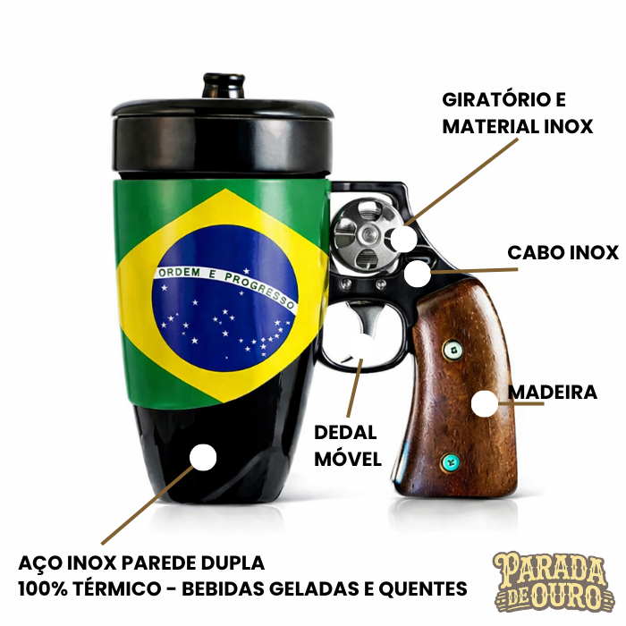 Caneca Térmica Rústica - Útil Para Bebidas Geladas e Quentes
