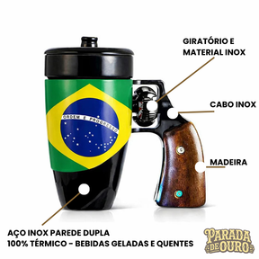 Caneca Térmica Rústica - Útil Para Bebidas Geladas e Quentes