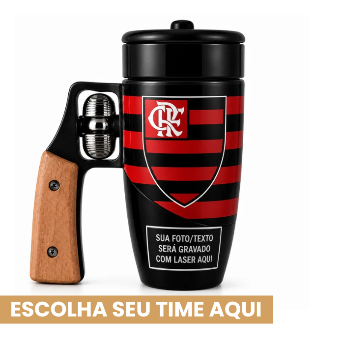 Caneca Térmica Rústica - ESCOLHA AQUI SEU TIME
