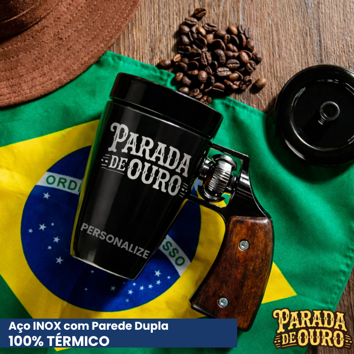 Caneca Térmica Rústica - Útil Para Bebidas Geladas e Quentes