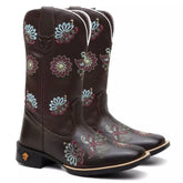 Bota Texana Feminina "Mandala Azul"