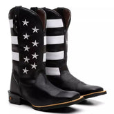 Bota Texana Masculina "Estados Unidos" Preta