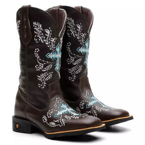 Bota Texana Feminina "Cruz Azul"