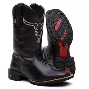 Bota Texana Masculina "Boi da Cara Preta"