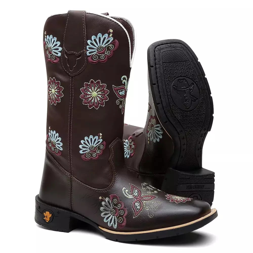 Bota Texana Feminina "Mandala Azul"
