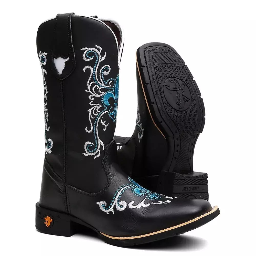 Bota Texana Feminina "Orquídea Azul"