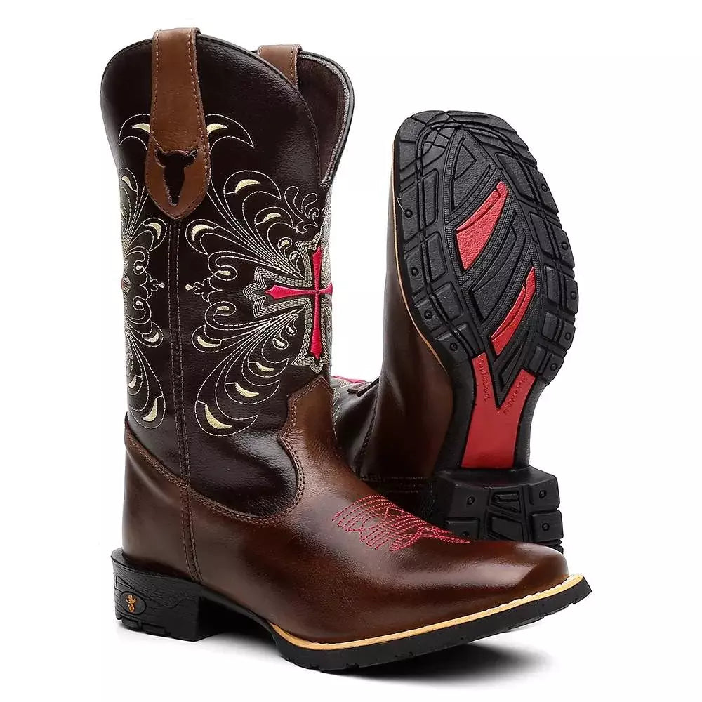 Bota Texana Feminina "Las Cruzadas"