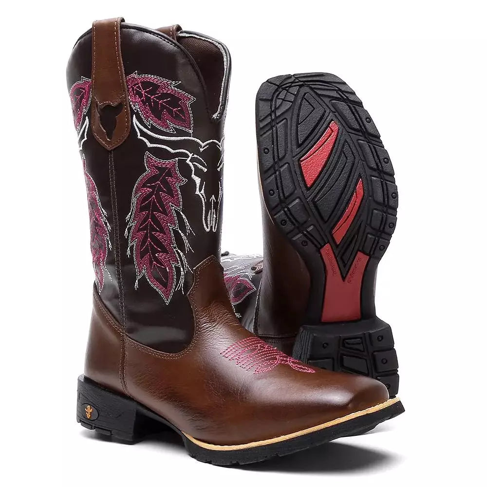 Bota Texana Feminina "Cara de Boi"