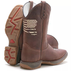Bota Workboot General em Couro Crazy Horse - Café Resistente e Confortável