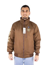 Jaqueta Masculina Ariat Nylon Bordado Marrom