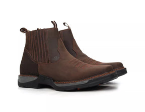 Workboot Vimar Couro Legítimo Crazy Horse - Café Sola Tundra Conforto