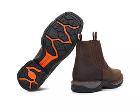 Workboot Vimar Couro Legítimo Crazy Horse - Café Sola Tundra Conforto