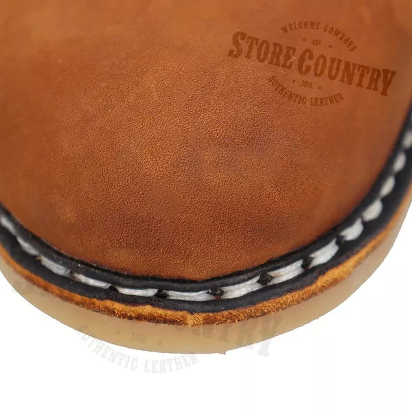 Botina Vira Francesa Nobuck Castor Masculina - Confortável Durável Estilo Country